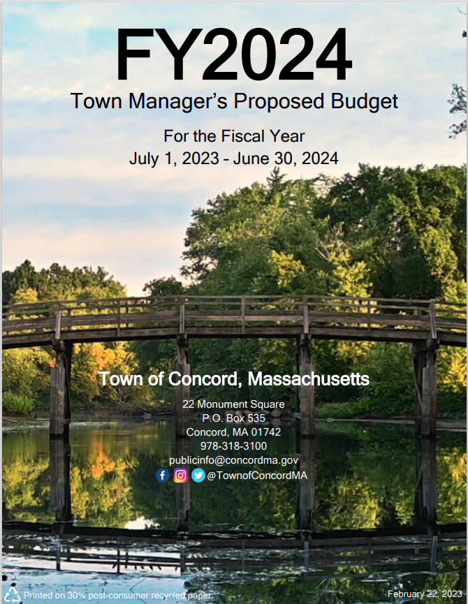FY24 Town Managers Budget Book