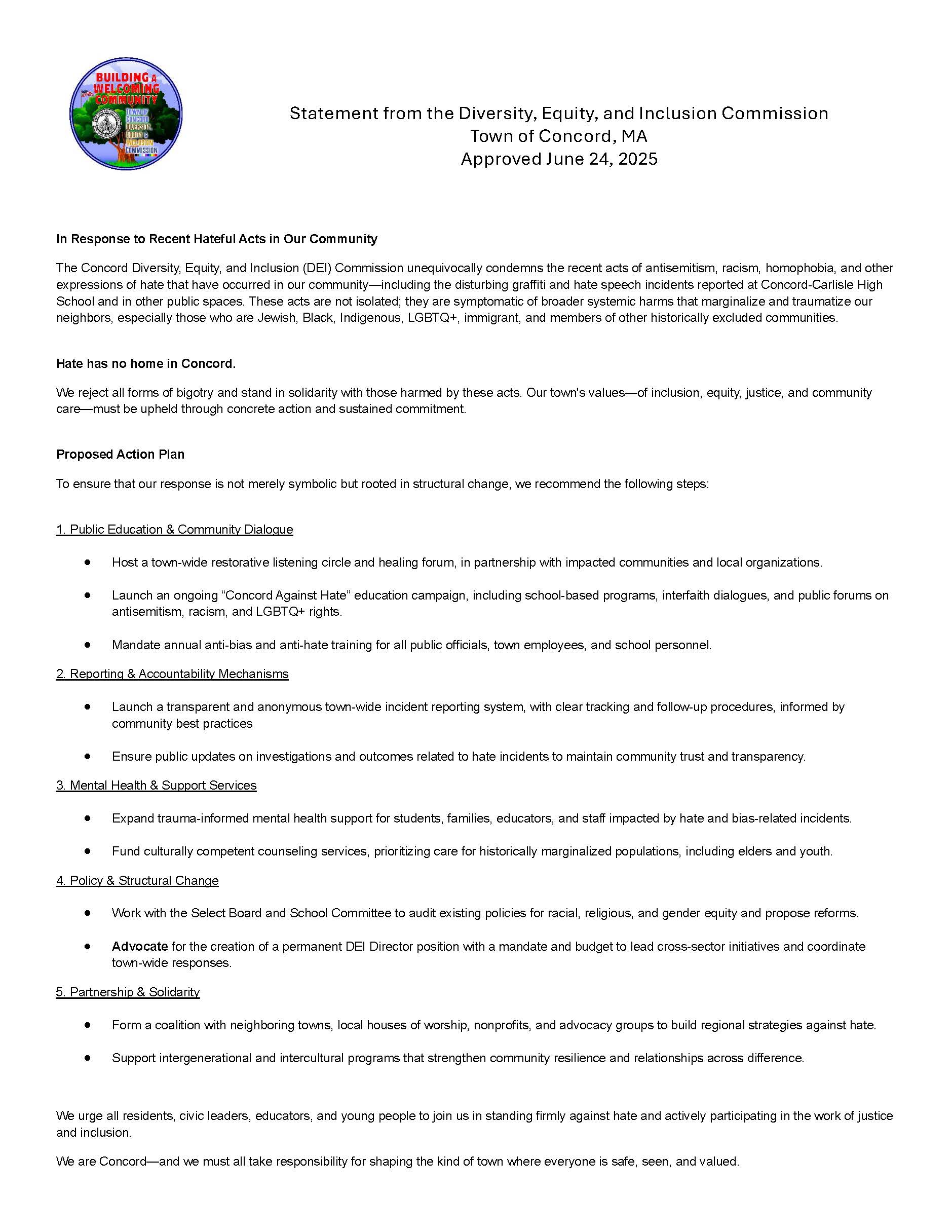 Hateful Incident Statement from the Concord DEI Commission (1)