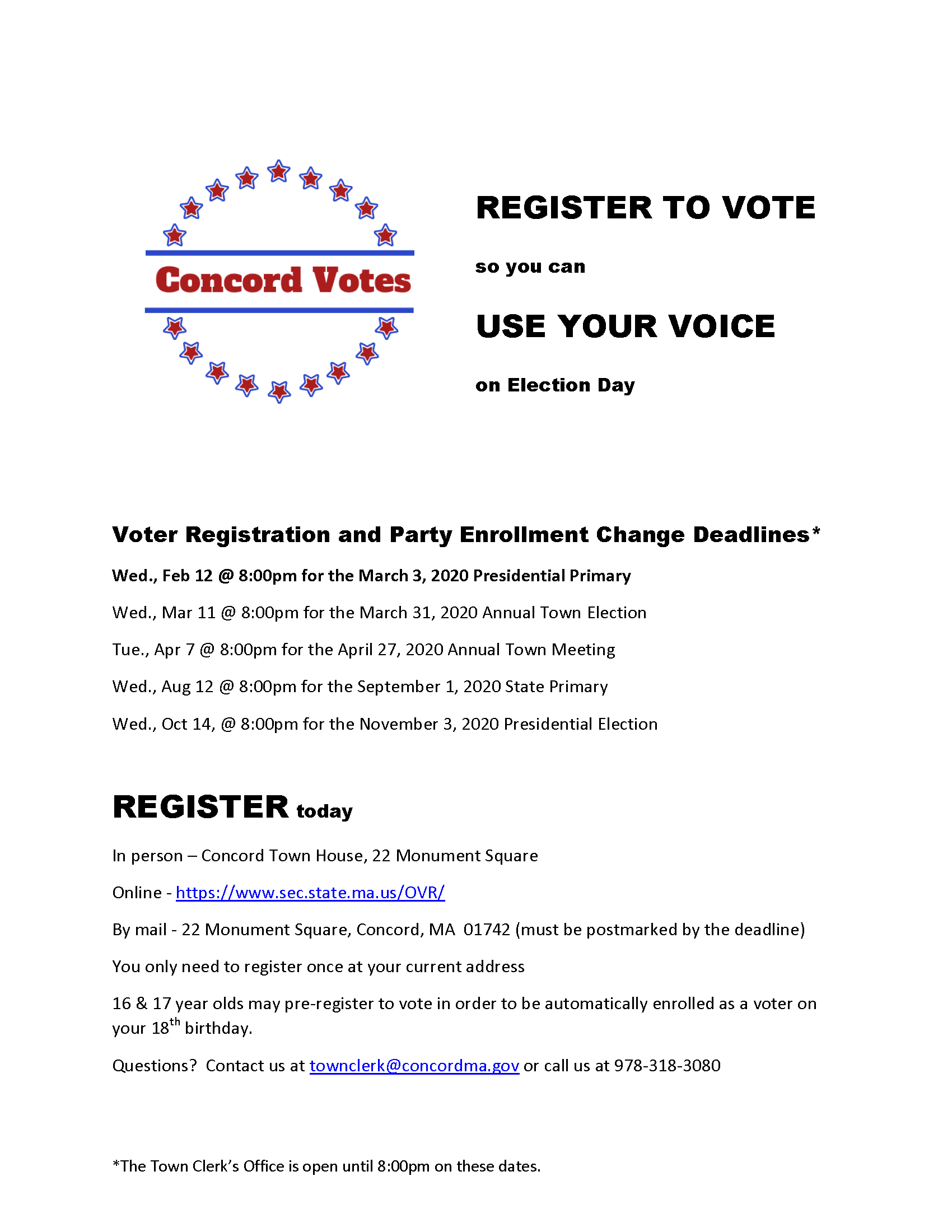 REGISTER TO VOTE 2020