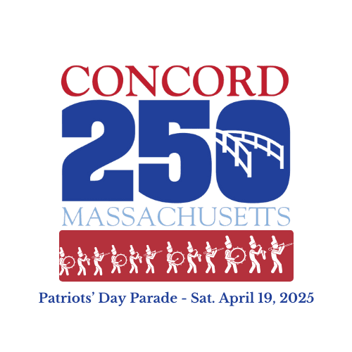 Concord 250 Massachusetts Red White and Blue Parade logo