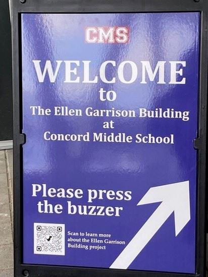 Welcome to the Ellen Garrison Building at the Concord Middle School