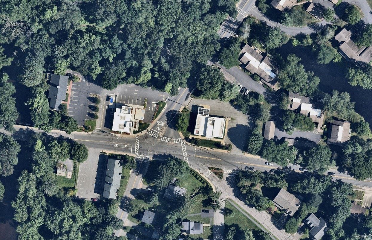 AERIAL VIEW OF MAIN ST., BAKER AVE., AND COTTAGE STREET OVERVIEW - AUGUST 14, 2025